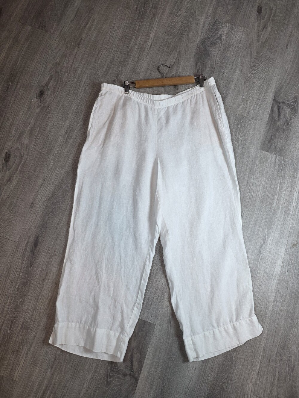 J.Jill Love Linen  100%  linen Pants Size L  Missy White